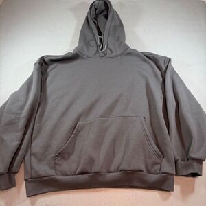 Dazy-Less Womens Oversized Fleece Hoodie Charcoal Gray Large Shoulder Pocket